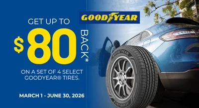 Goodyear up to $80 Rebate