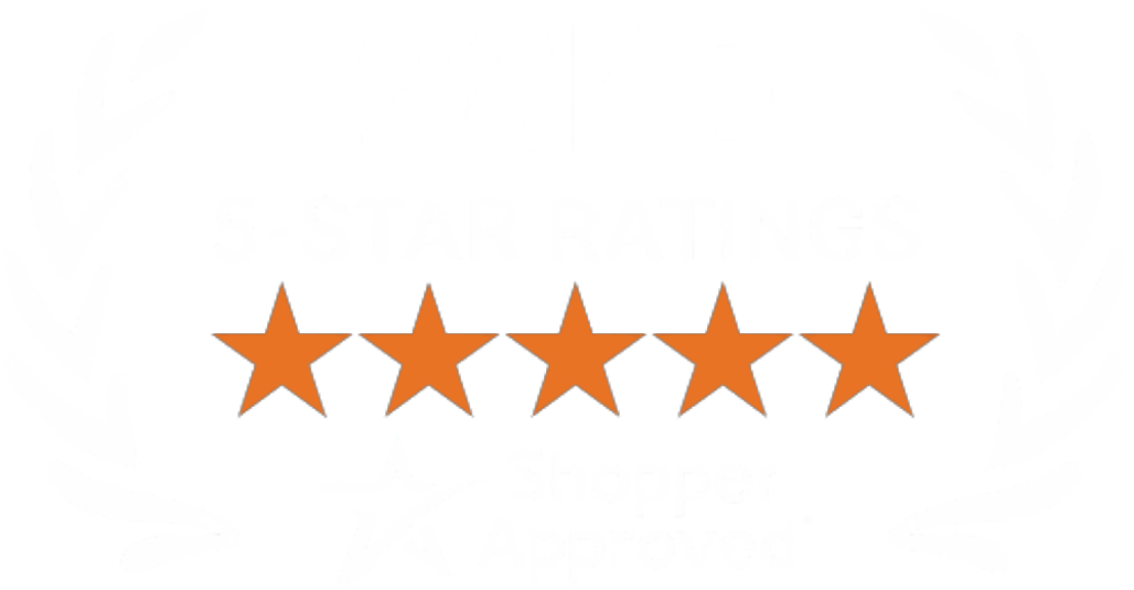 5 Star Excellence award from Shopper Approved for collecting at least 100 5 star reviews