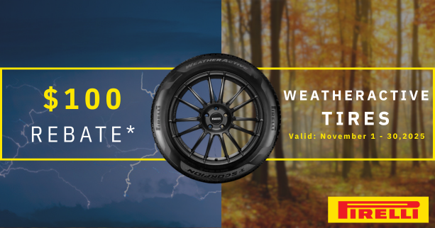 Pirelli Weatheractive $100 Rebate