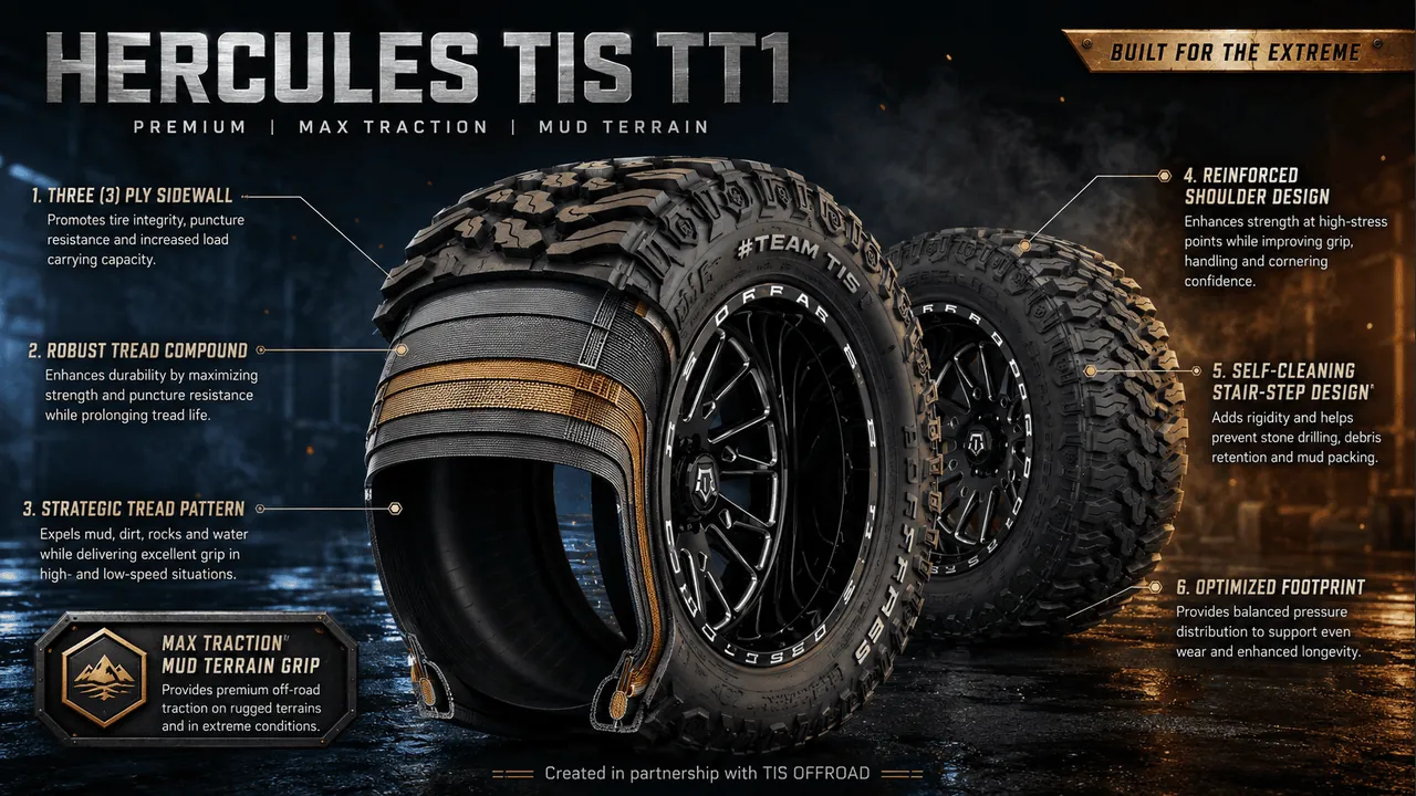 Hercules TIS TT1 feature infographic