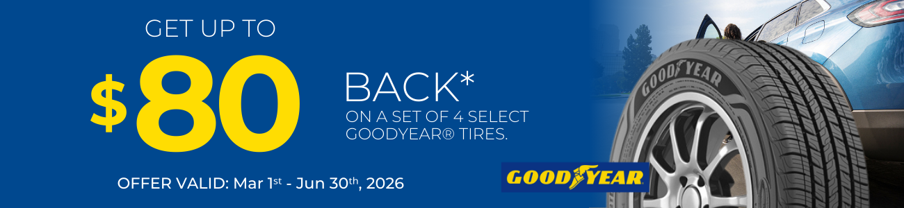 Goodyear UP to $80 Rebate