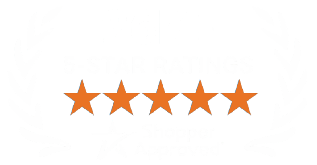 5 Star Excellence award from Shopper Approved for collecting at least 100 5 star reviews