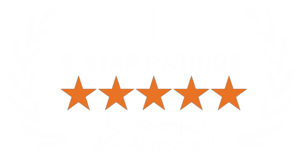 5 Star Excellence award from Shopper Approved for collecting at least 100 5 star reviews