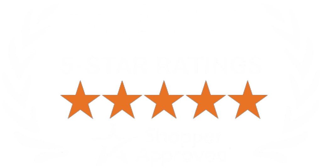 5 Star Excellence award from Shopper Approved for collecting at least 100 5 star reviews