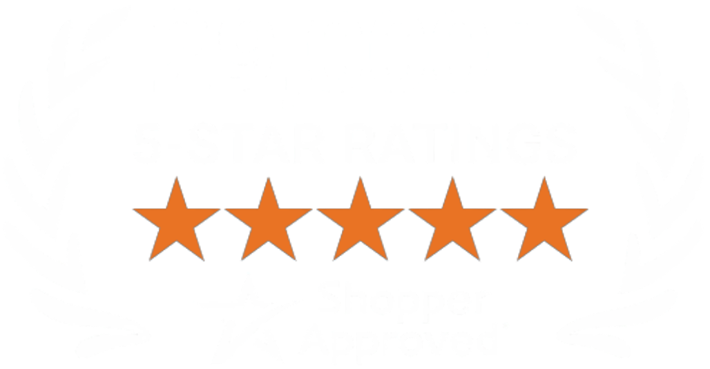5 Star Excellence award from Shopper Approved for collecting at least 100 5 star reviews