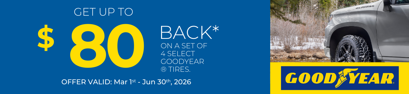 Goodyear UP to $80 Rebate