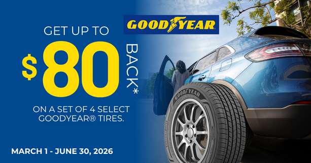 Goodyear UP to $80 Rebate