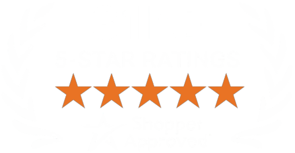 5 Star Excellence award from Shopper Approved for collecting at least 100 5 star reviews